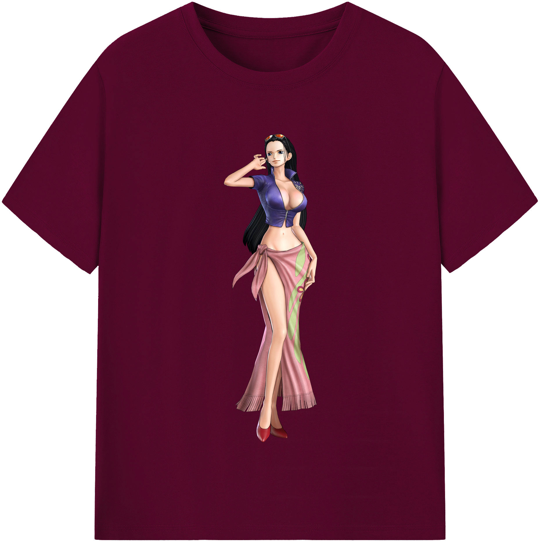 ワンピース ニコ・ロビン ONE PIECE Nico Robin レディースカジュアルプリントTシャツ（綿100％）